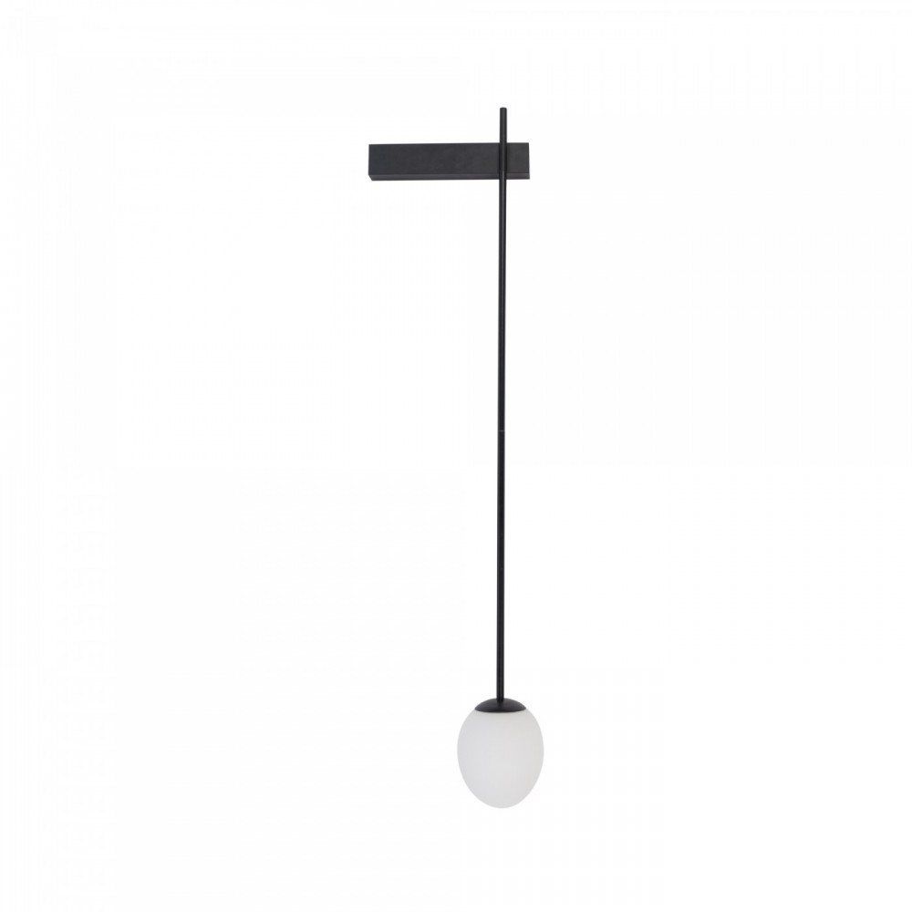 Wall light with hanging in black colour.