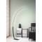 Dimmable led floor lamp with painted metal structure.