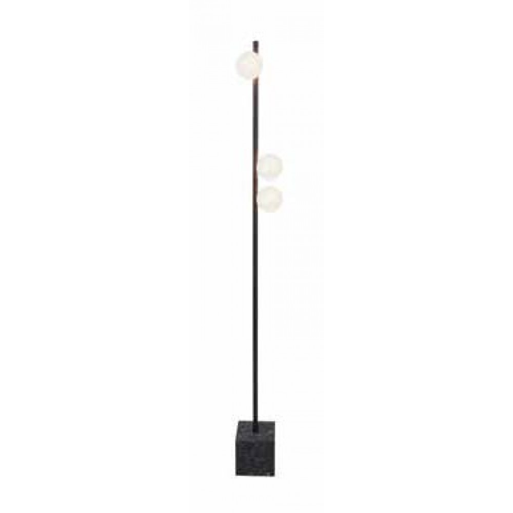 Floor lamp with marble base.