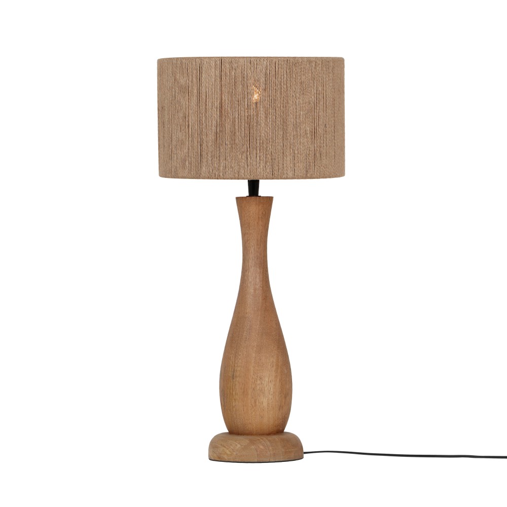 Boho επιτραπέζια λάμπα  από φυσικό ξύλο της Trio lighting.
