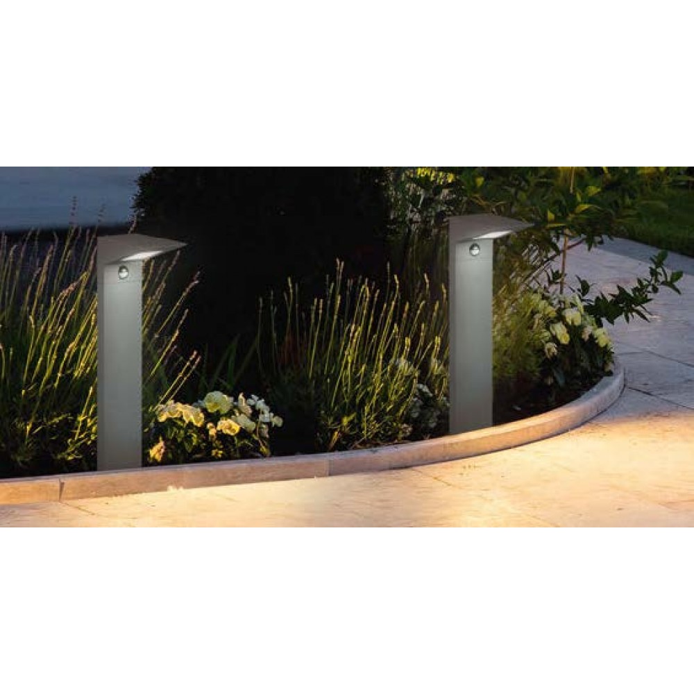 Led column in anthracite with motion sensor.