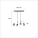 Metal pendant lighting in black with clear engraved glass and gold detail. Black fittings. Metal pendant lighting in black with clear engraved glass and gold detail. Black fittings.