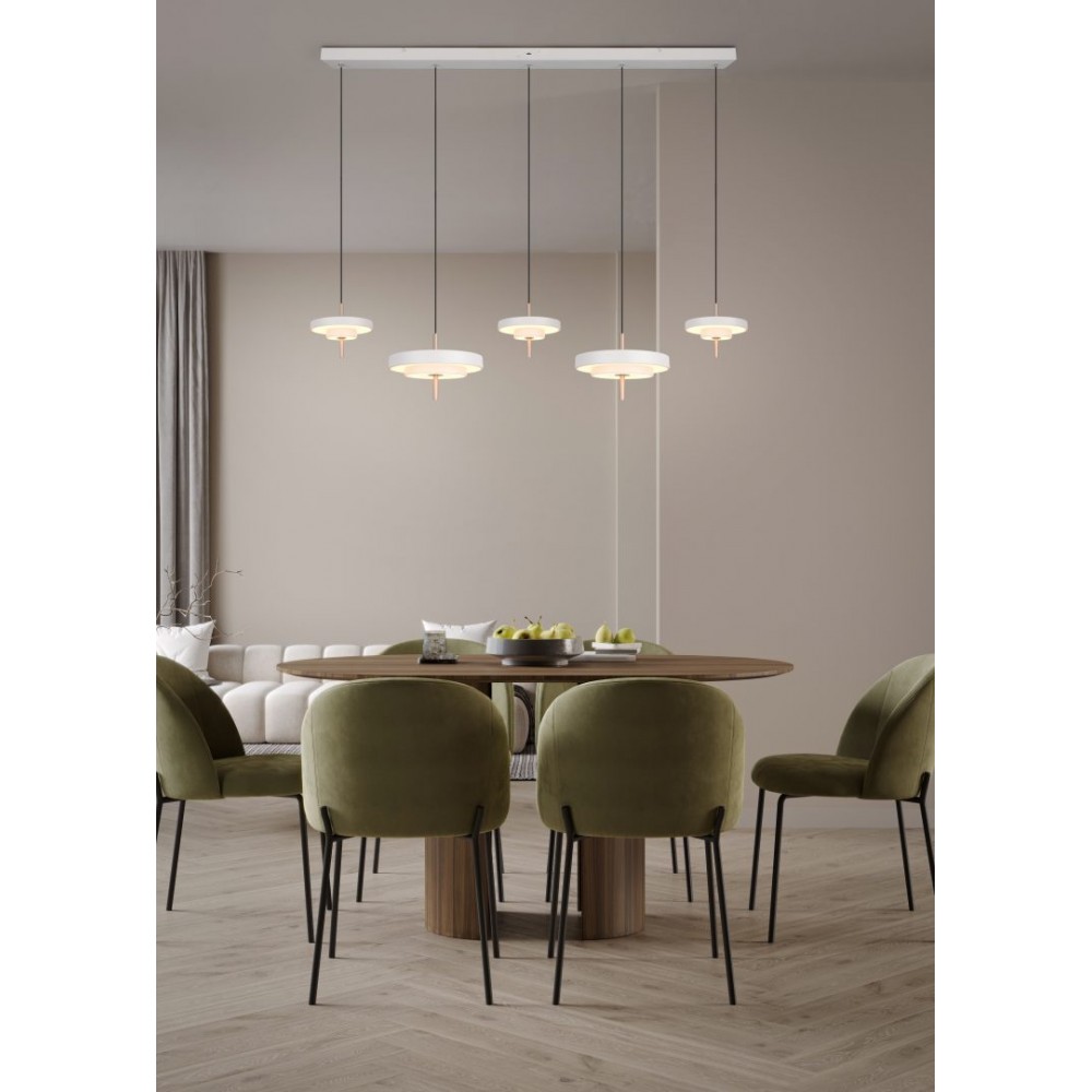 Κρεμαστό φωτιστικό σε γκρι ανοιχτό της Trio Lighting.