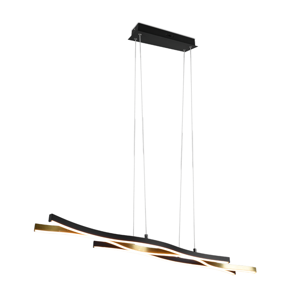 Κρεμαστό φωτιστικό με καμπύλες της Trio lighting .
