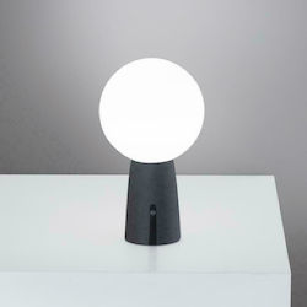 Portable and rechargeable table lamp with dimmer touch.