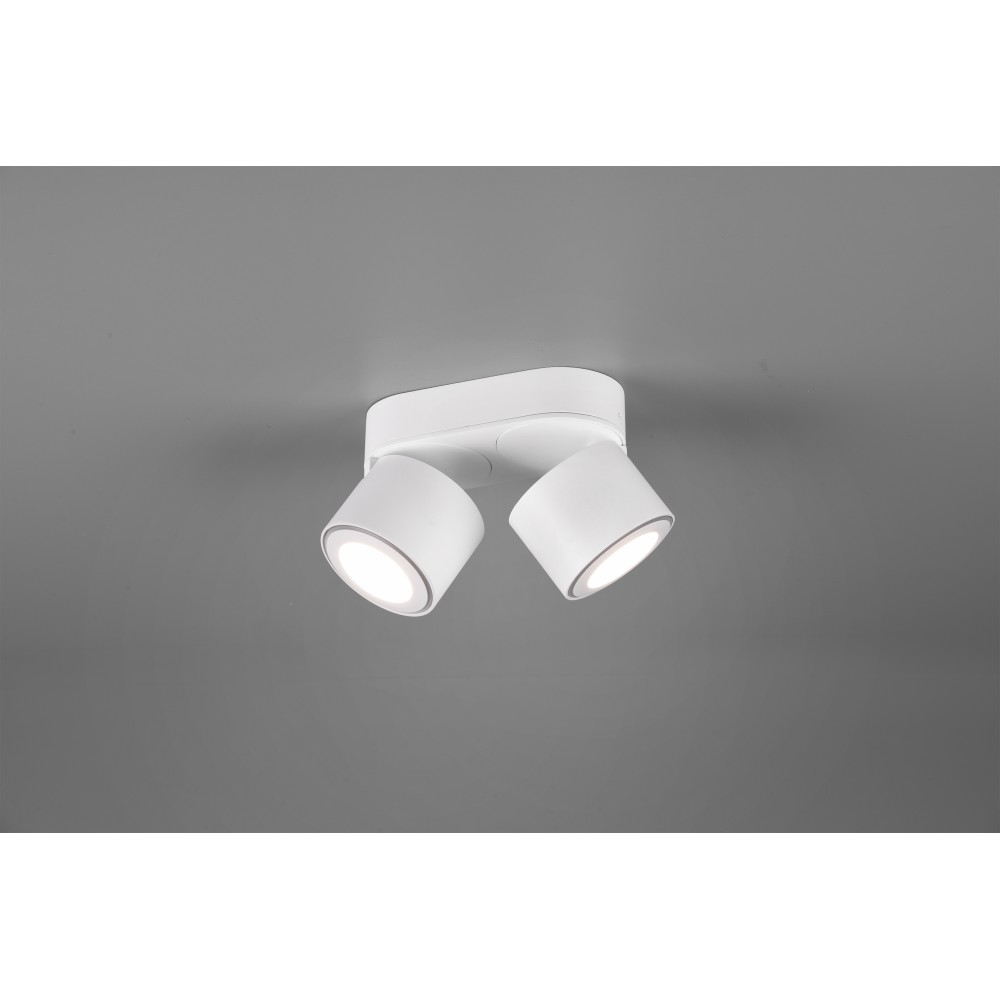 Διπλό spot led της Trio lighting με 2 πηγές φωτισμού σε λευκό ματ.