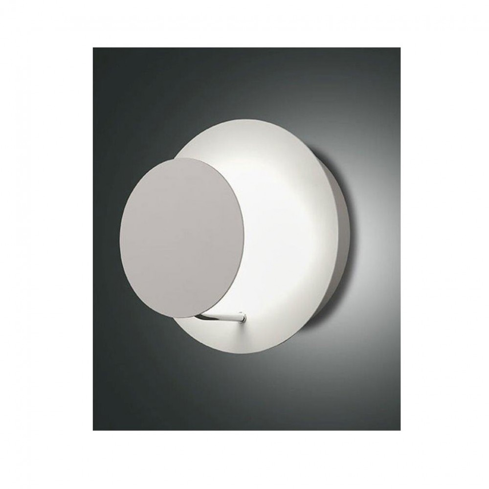 Round wall light in white with led .