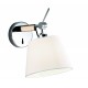Wall light in chrome with black shade Wall light in chrome with black shade