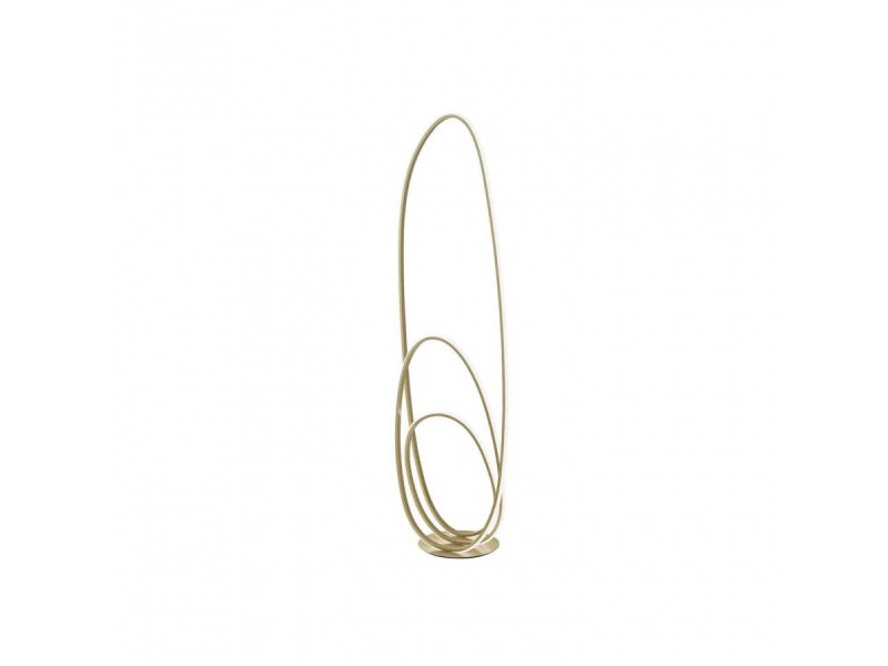 Modern floor lamp in gold with led light . Modern floor lamp in gold with led light .