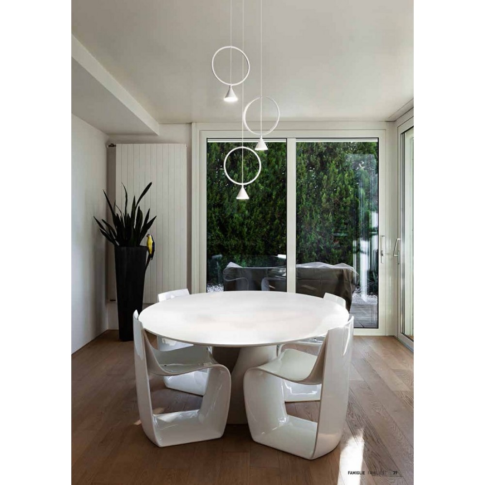 Pendant 338847102 with decorative circles  in  white.