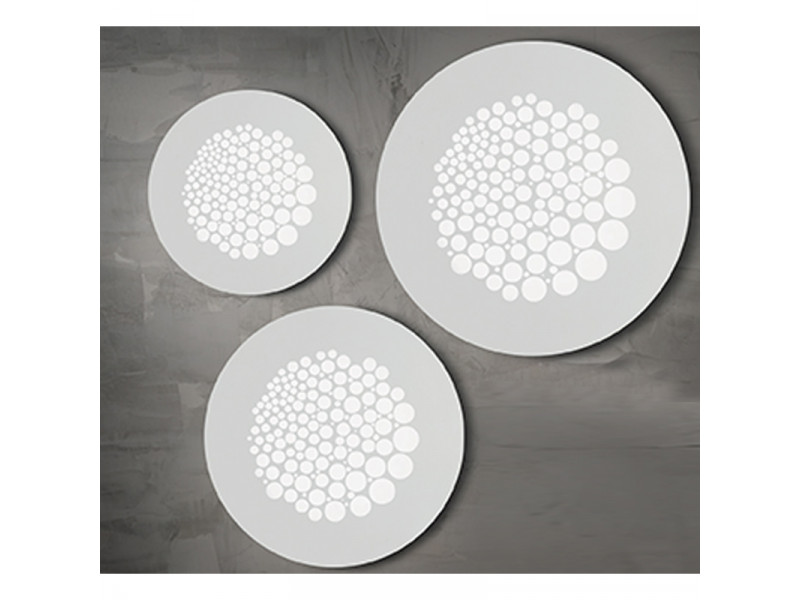 Led circular ceiling lamp with white small circle designs. Led circular ceiling lamp with white small circle designs.