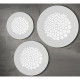Led circular ceiling lamp with white small circle designs. Led circular ceiling lamp with white small circle designs.