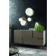 Ceiling light in blown glass and painted metal. Ceiling light in blown glass and painted metal.