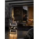 Table with built-in LED Light, in matt black and gold matt with smoke glass and white acrylic glass. It is a 3-step dimmer with a switch. Table with built-in LED Light, in matt black and gold matt with smoke glass and white acrylic glass. It is a 3-step dimmer with a switch.